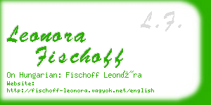 leonora fischoff business card